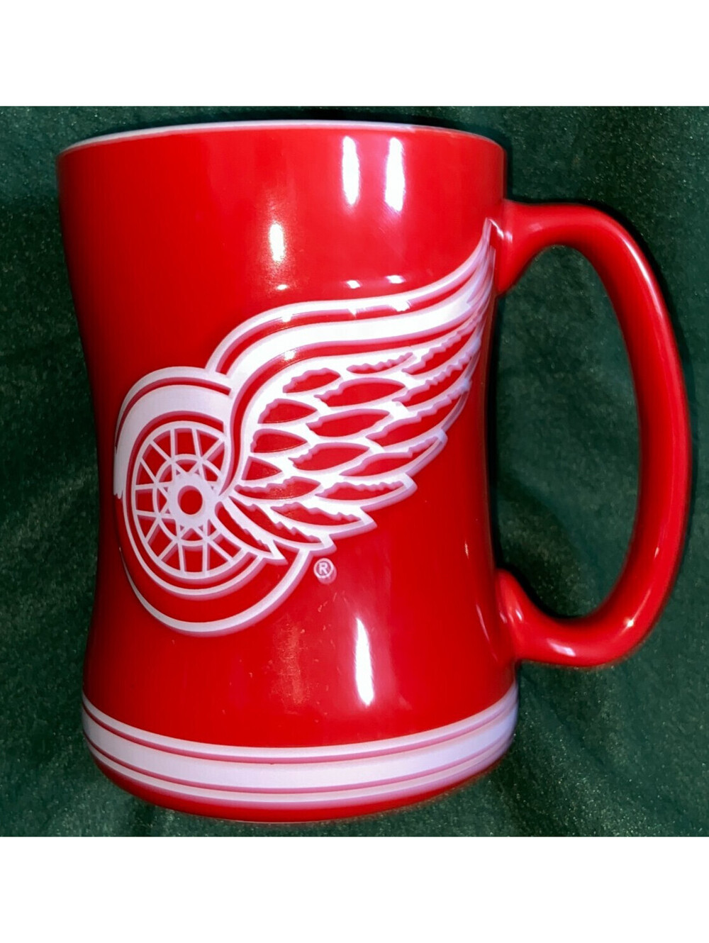 NHL Detroit Red Wings Coffee Mug 14oz Red Wing Logo 4.5” High Boelter Brand